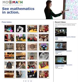 Momath: see mathematics in action. Matemáticas en acción (National Museum of Mathematics)