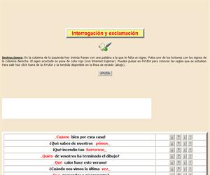 Interrogación y exclamación, ortografía interactiva.