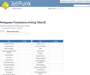 Portuguese Translations of Song Titles 2