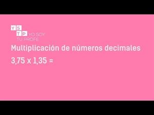 Multiplicación de números decimales #YTSP