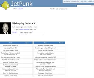 History by Letter - K