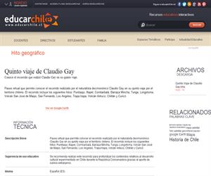 Quinto viaje de Claudio Gay (Educarchile)