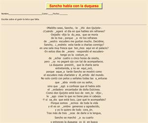 87ª Ficha de ortografía de Don Quijote de la Mancha