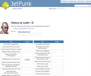 History by Letter - G