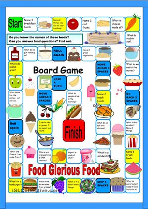 Food Board Game (iSLCollective)