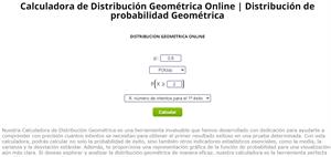 Calculadora de Distribución Geométrica online