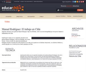 Manuel Rodríguez: El trabajo en Chile (Educarchile)