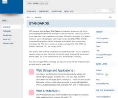 W3C Standards (section of w3.org)
