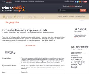 Terremotos, tsunamis y erupciones en Chile (Educarchile)