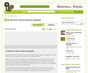 El web d'ICAT renova l'accés als programes (Edu3.cat)