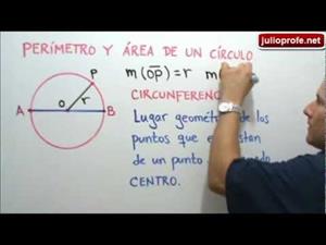 Perímetro y área de un círculo (JulioProfe)