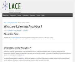 What are Learning Analytics? (LACE, Learning Analytics Community Exchange)