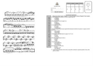 Examen de Selectividad: Análisis musical. Asturias. Convocatoria Julio 2013