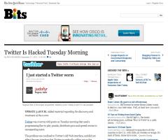 Twitter Is Hacked Tuesday Morning (The New York Times)