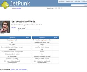 Un- Vocabulary Words