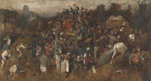 Puzzle interactivo de "El vino en la fiesta de San Martín" (Brueghel el Viejo). Museo del Prado