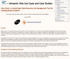 Case Study: A Linked Open Data Resource List Management Tool for Undergraduate Students