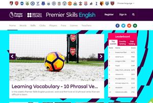 Aprender inglés con el fútbol. Premier Skills English (British Council)