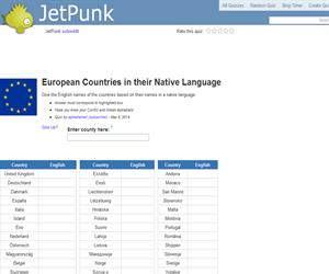 European Countries in their Native Language