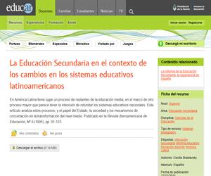 La Educación Secundaria en el contexto de los cambios en los sistemas educativos latinoamericanos