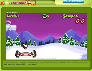 Arctic Antics: un juego navideño para los niños (Funschool.com)