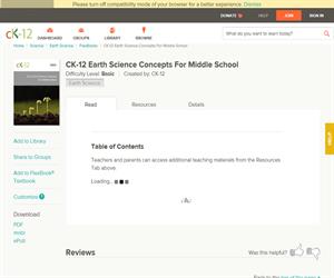 CK-12 Earth Science Concepts For Middle Schoo? Basic
