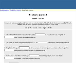 Modal Verbs Exercise (englishpage)