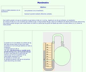 Manómetro, un experimento virtual (37 lecciones de Física y Química)