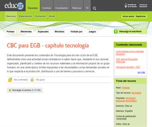 CBC para EGB - capítulo tecnología