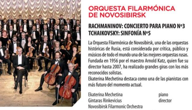 Riojaforum acogerá hoy sábado la actuación de la Orquesta Filarmónica de Novosibirsk
