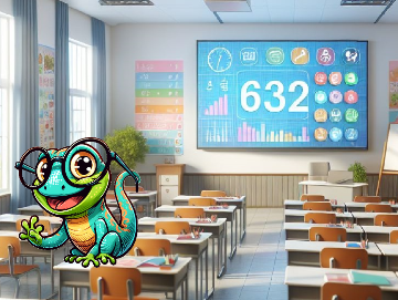 Lagartija en el aula