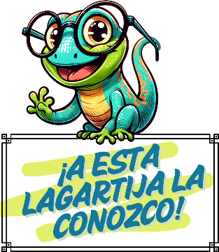 Lagartija con gafas creada con Copilot
