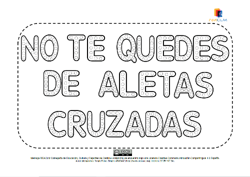 Mensaje con letras de gomets 