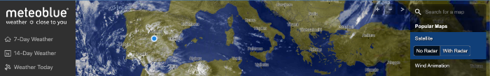 Banner de la página de METEOBLUE