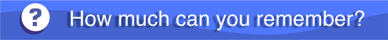 how much can you remember?