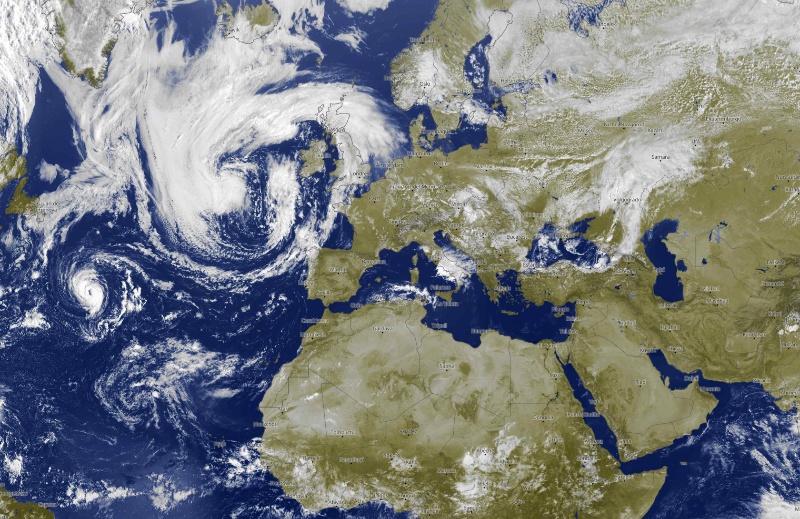Satellite weather picture of Europe