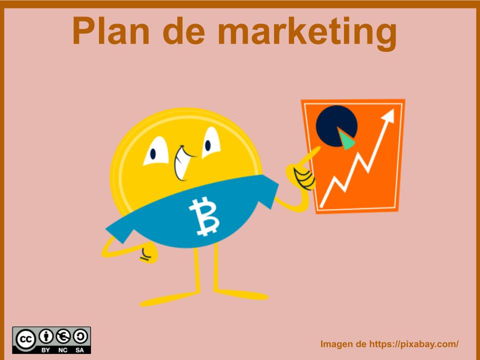 Moneda presentando su plan de marketing con un gráfico 