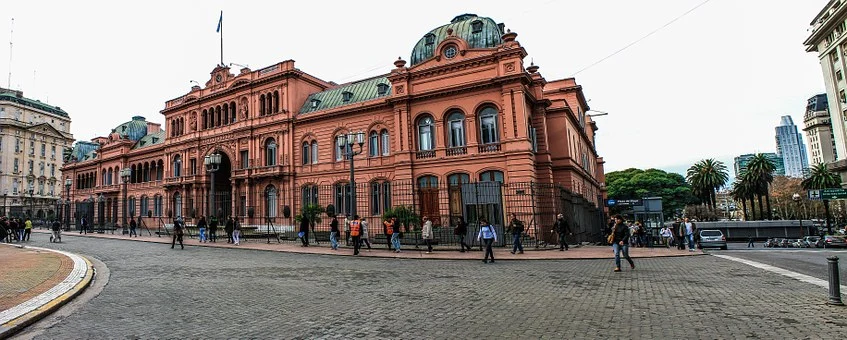 Imagen de la casa Rosada, en Buenos Aires