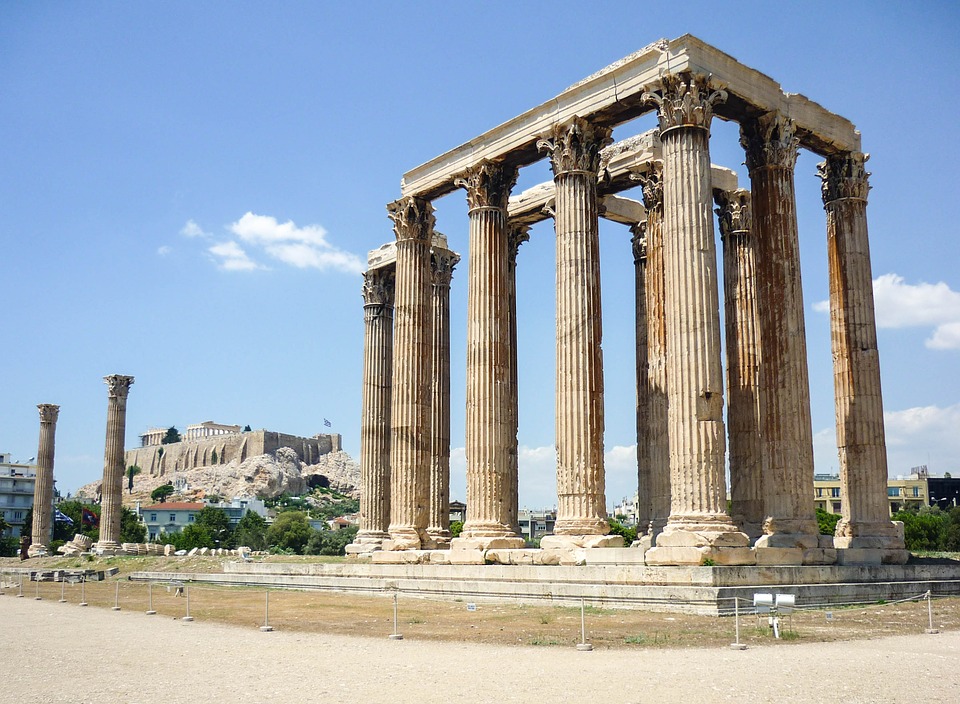 Imagen de un templo griego