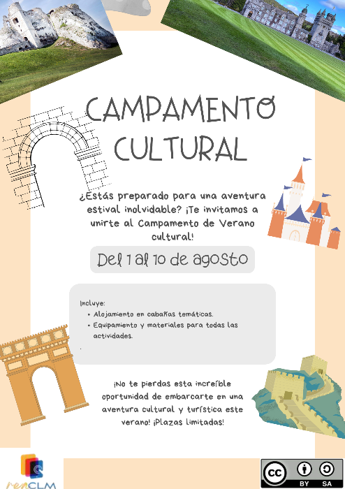 Infografía de un campamento cultural