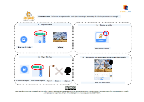 Programación paso a paso Iconos para elegir un fondo, personajes y colocarlos en el escenario de scratch