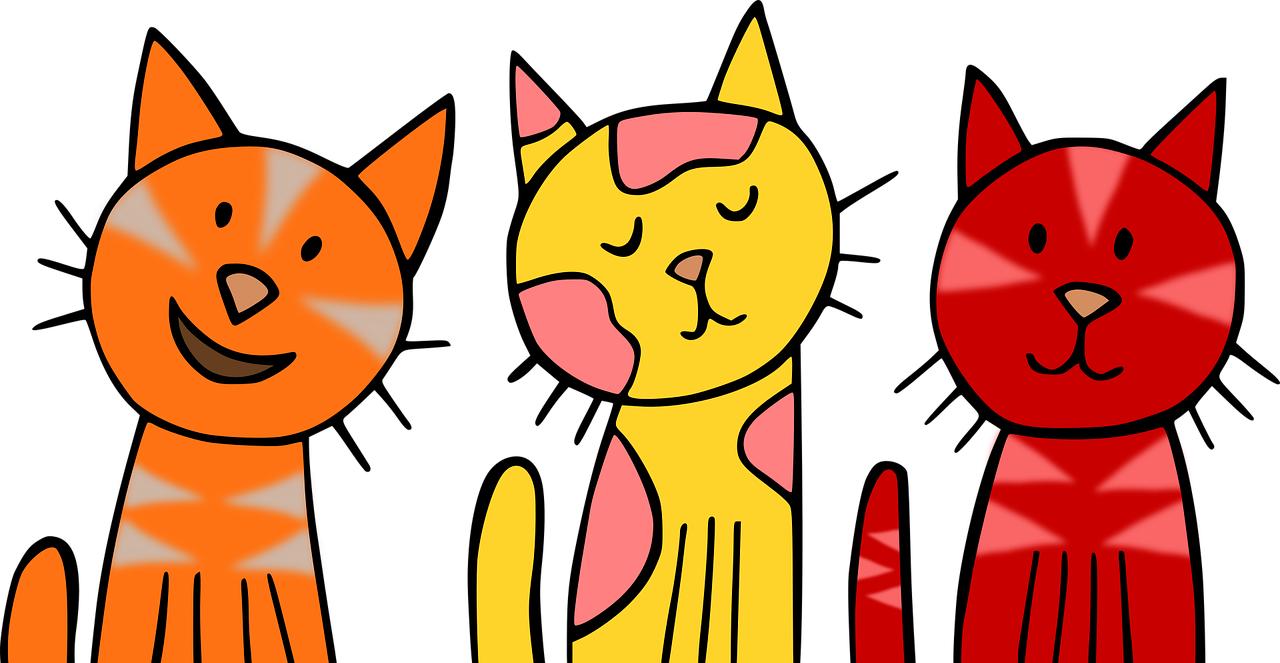 Tres gatos preciosos
