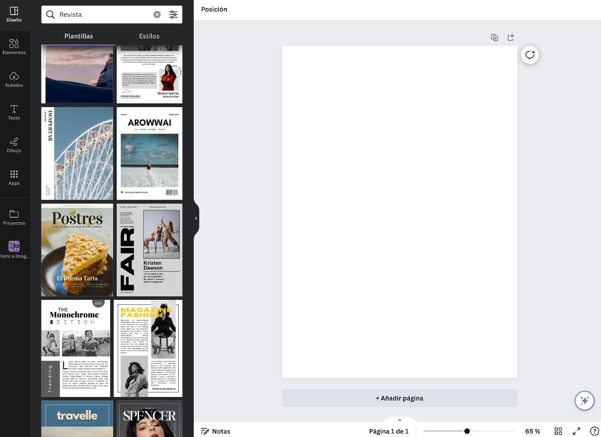 captura de pantalla de canva