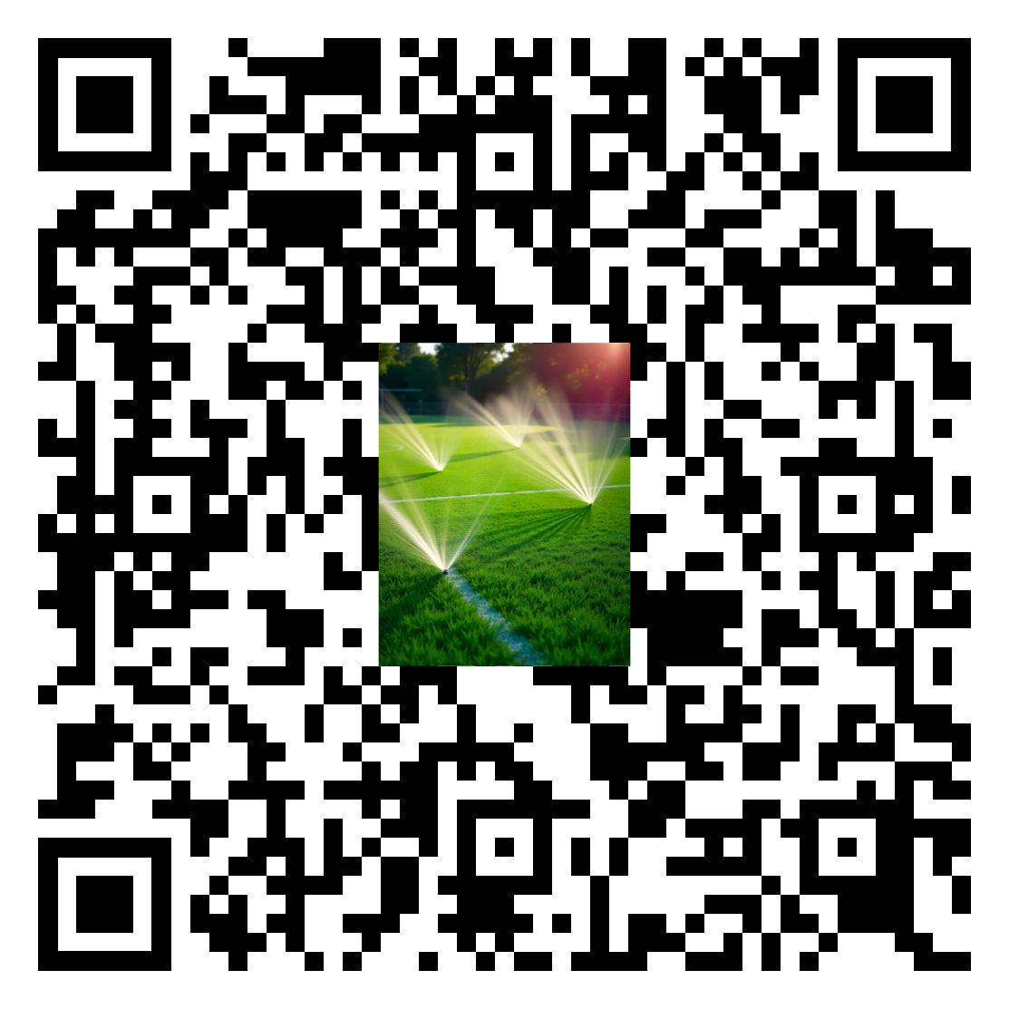 QR Regar césped