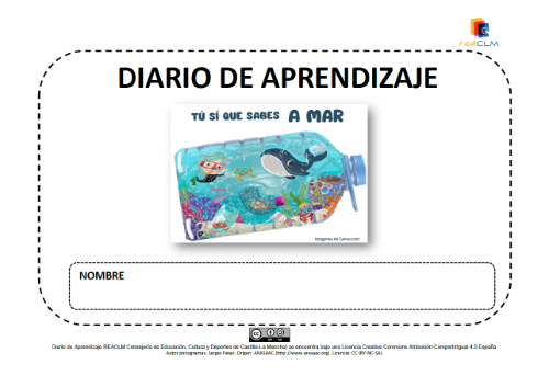 Diario de aprendizaje Océano lleno de plásticos dentro de una botella