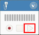Grabación de audio con tres botones, grabar, stop y escuchar