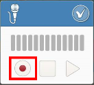 Grabación de audio con tres botones, grabar, stop y escuchar