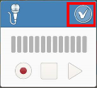 Grabación de audio con tres botones, grabar, stop y escuchar