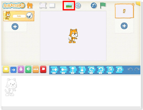 Interfaz aplicación scratch Jr