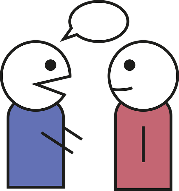 Imagen gráfica de personas conversando